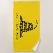 Serviette De Plage Drapeau Gadsden jaune classique Ne marchez pas sur (Devant)