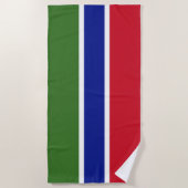 Serviette De Plage Drapeau Gambie (Devant)