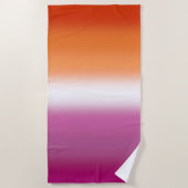 Serviette De Plage Drapeau Gradient Lesbian Pride - Drapeau Lesbian (Devant)