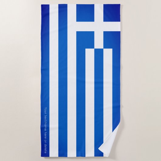 Serviette De Plage Drapeau grec (Devant)