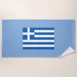 Serviette De Plage Drapeau grec