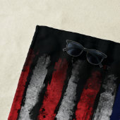 Serviette De Plage Drapeau Grunge U.S.A (En situation)