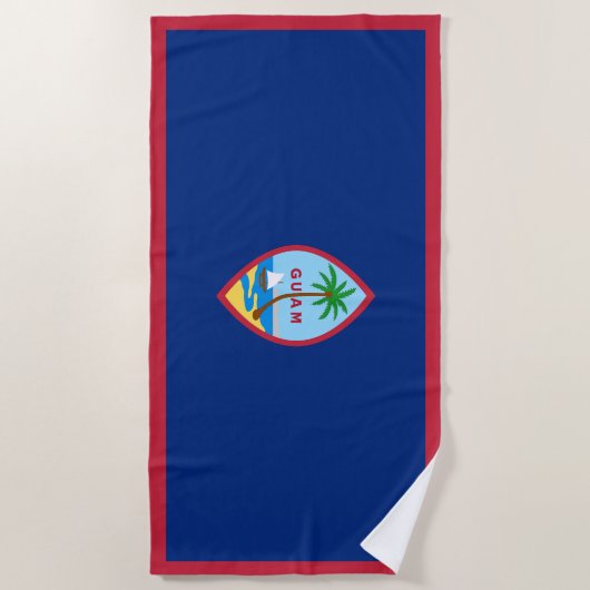 Serviette De Plage Drapeau Guam (Devant)