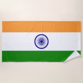 Serviette De Plage Drapeau Inde (Devant)