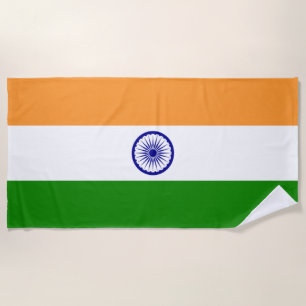 Serviette De Plage Drapeau indien (Inde) (Pays d'Asie du Sud) (Bharat