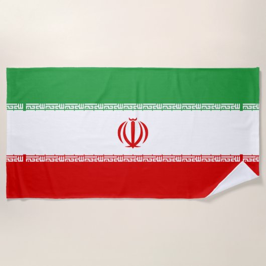 Serviette De Plage Drapeau Iran (Devant)