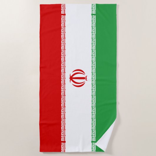 Serviette De Plage Drapeau Iran (Devant)