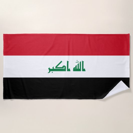 Serviette De Plage Drapeau Iraq (Devant)