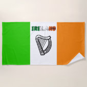 Serviette De Plage Drapeau irlandais (Devant)