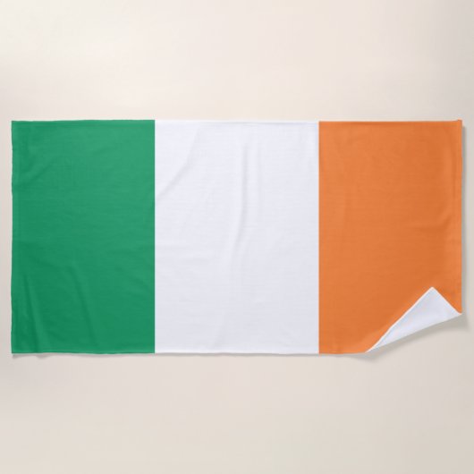 Serviette De Plage Drapeau irlandais (République d'Irlande) (ROI) (Ei (Devant)