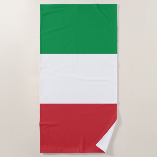 Serviette De Plage Drapeau Italie (Devant)