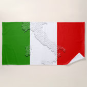 Serviette De Plage Drapeau italien (Devant)