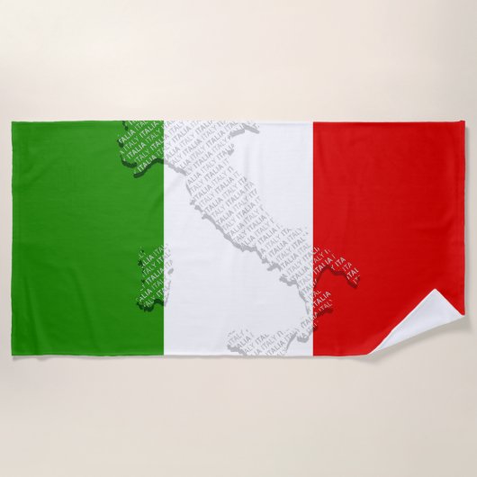 Serviette De Plage Drapeau italien (Devant)