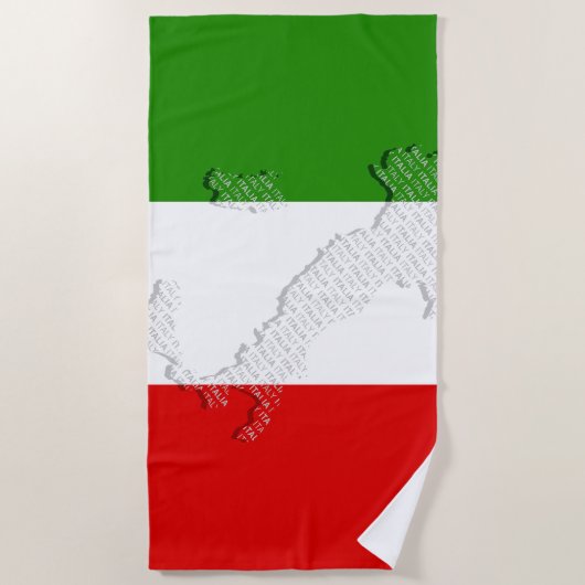 Serviette De Plage Drapeau italien (Devant)