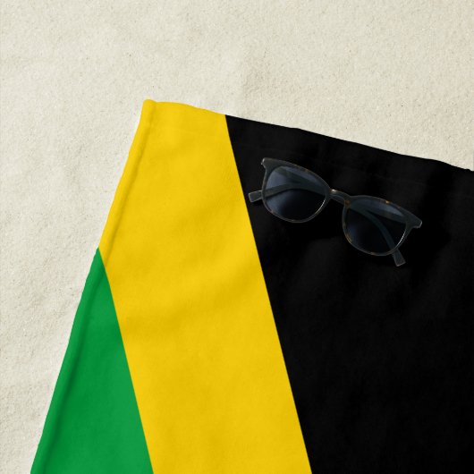 Serviette De Plage Drapeau jamaïcain (En situation)