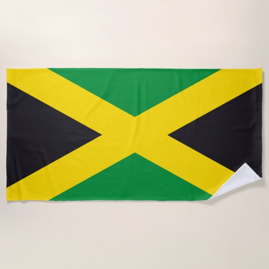 Serviette De Plage Drapeau jamaïcain (Devant)