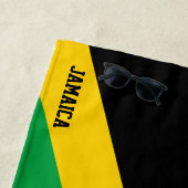 Serviette De Plage Drapeau Jamaïcain Splendide Patriotique (En situation)