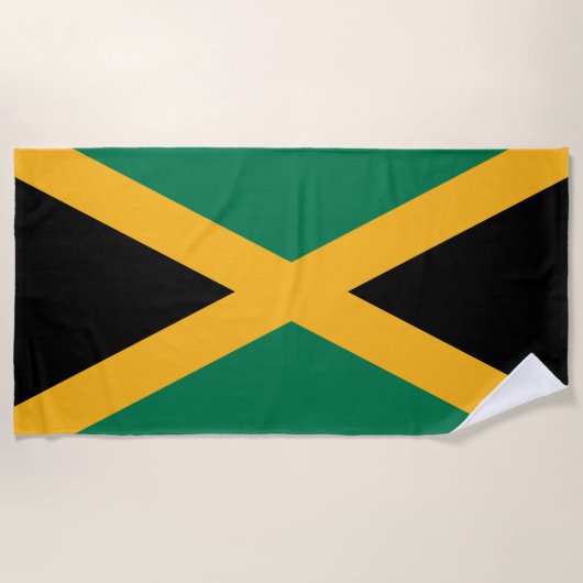 Serviette De Plage Drapeau Jamaïque (Devant)
