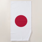 Serviette De Plage Drapeau Japon (Devant)