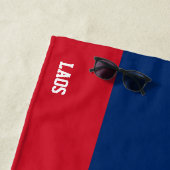 Serviette De Plage Drapeau Laos Splendide Patriotique (En situation)