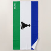 Serviette De Plage Drapeau Lesotho Splendide patriotique (Devant)