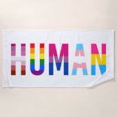 Serviette De Plage Drapeau LGBT HUMAN Mois Gay pride Transgenre (Devant)