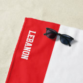 Serviette De Plage Drapeau Liban Splendide patriotique (En situation)