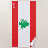Serviette De Plage Drapeau Liban Splendide patriotique (Devant)