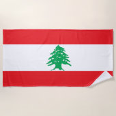Serviette De Plage Drapeau libanais (Devant)