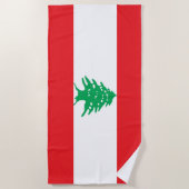Serviette De Plage Drapeau libanais (Devant)