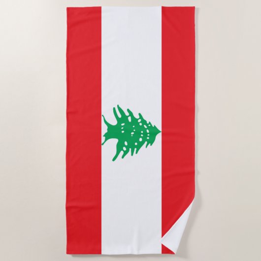 Serviette De Plage Drapeau libanais (Devant)