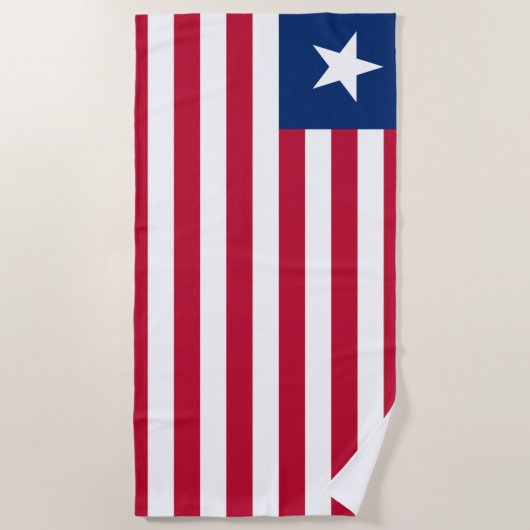 Serviette De Plage Drapeau libérien (Libéria) (Devant)