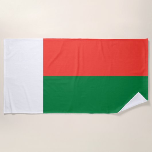 Serviette De Plage Drapeau Madagascar (Devant)