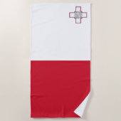 Serviette De Plage Drapeau Malte (Devant)