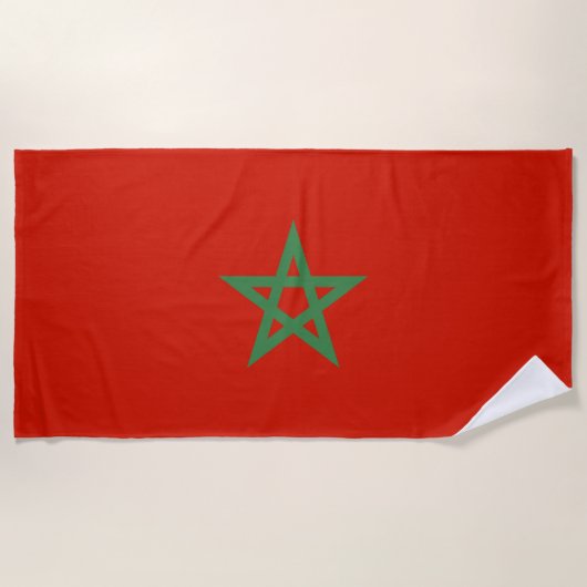 Serviette De Plage drapeau marocain (Devant)
