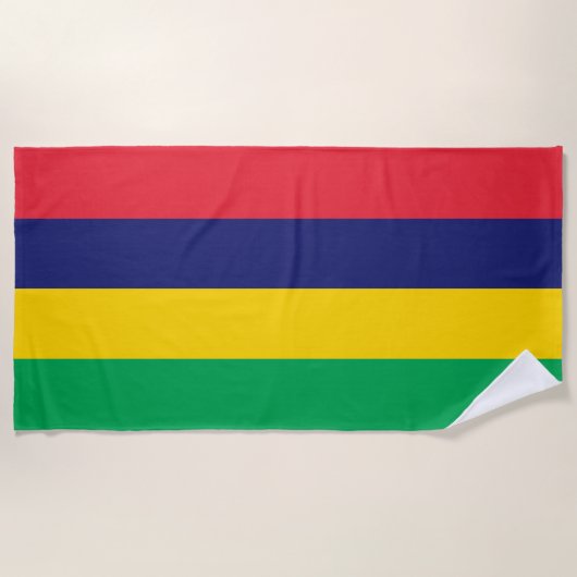 Serviette De Plage Drapeau Maurice (Devant)