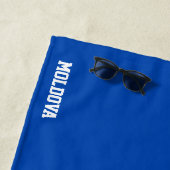 Serviette De Plage Drapeau Moldavie Splendide patriotique (En situation)