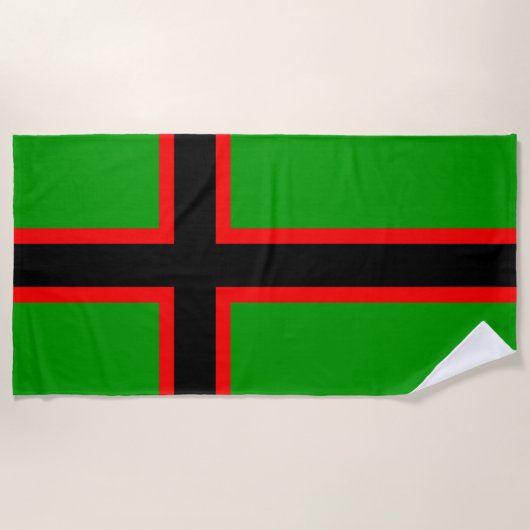 Serviette De Plage Drapeau national de Carélie (Devant)