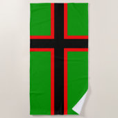 Serviette De Plage Drapeau national de Carélie (Devant)