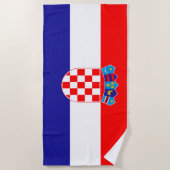 Serviette De Plage Drapeau national de Croatie Zastava Hrvatske (Devant)