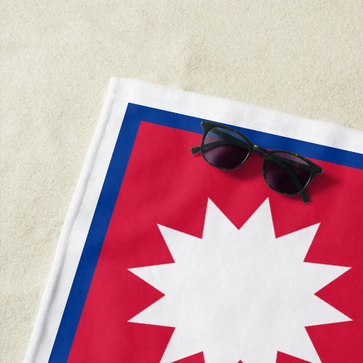 Serviette De Plage Drapeau népalais (En situation)