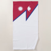 Serviette De Plage Drapeau népalais (Devant)