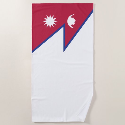 Serviette De Plage Drapeau népalais (Devant)