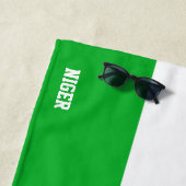 Serviette De Plage Drapeau Niger Splendide patriotique (En situation)