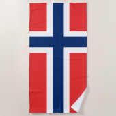 Serviette De Plage Drapeau norvégien (Devant)