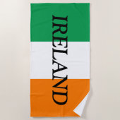 Serviette De Plage Drapeau officiel de l'Irlande (Devant)