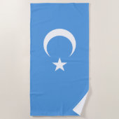 Serviette De Plage Drapeau ouïghour du Turkestan oriental (Uyghurista (Devant)