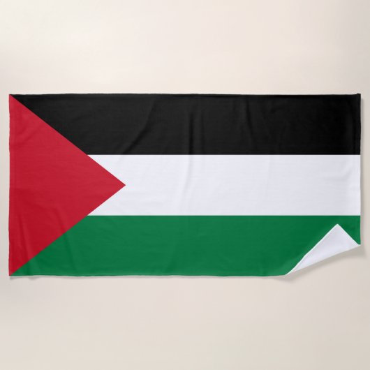 Serviette De Plage Drapeau palestinien (Devant)