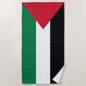Serviette De Plage Drapeau palestinien (Devant)