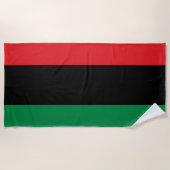Serviette De Plage Drapeau panafricain UNIA (Devant)